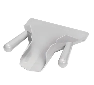 TableCraft Products PD8 French Fry Scoop, 8-1/8"W x 2"H, Dual Handle, Gray Plastic, Dishwasher Safe NSF