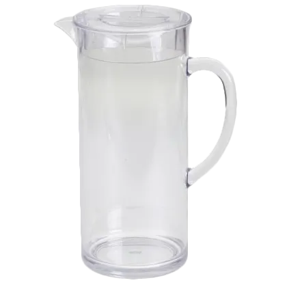TableCraft Products PP321 2-Quart Clear SAN Plastic Pitcher with Lid Dishwasher Safe BPA‑Free