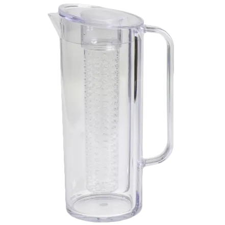 TableCraft PP322FIN Clear 2-Qt Infusion Pitcher, 64-95oz, BPA‑Free SAN Plastic, Handle