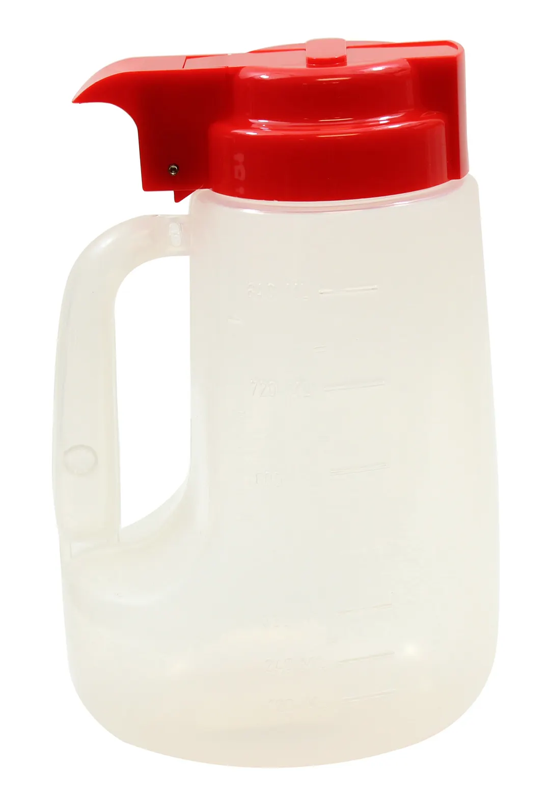 TableCraft PP32R Syrup Pourer, 32oz Red, 4-1/2" x 3-3/4" x 7-1/4", BPA-Free, Dishwasher Safe