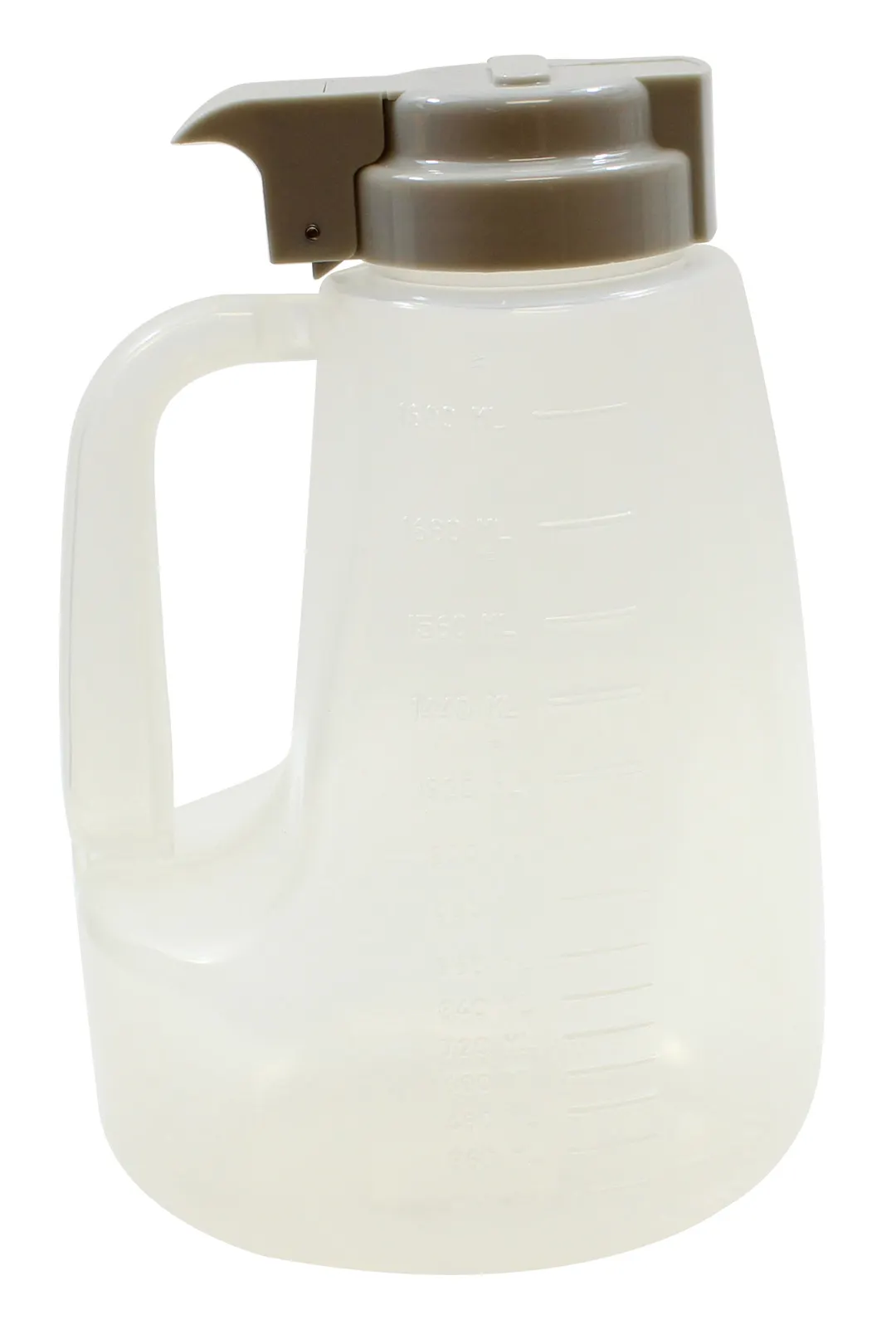 TableCraft PP64G Syrup Pourer - 64 oz, 5-3/4" x 6-3/4" x 9", Gray, BPA-Free, Option Dispenser