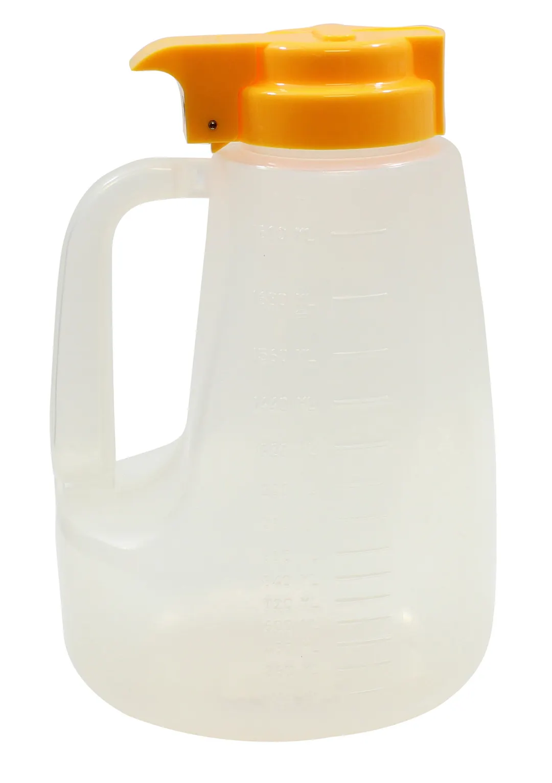 TableCraft PP64Y Syrup Dispenser, 64 oz Plastic Jar, 5-3/4" x 6-3/4" x 9", BPA-Free, Made in USA
