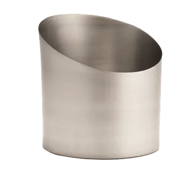 TableCraft R44 - 17-18 oz French Fry Cup, 3-3/4" Dia × 4-1/4", Stainless Steel, Dishwasher Safe