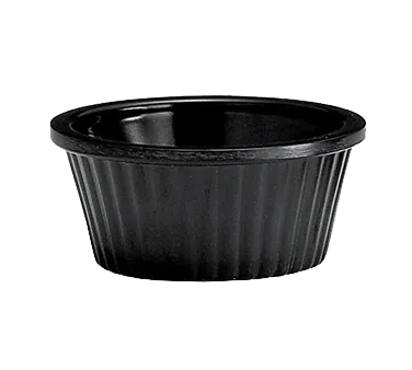 TableCraft Products RAM1FBK - 1 oz Black Melamine Plastic Ramekin, Dishwasher Safe, Servingware