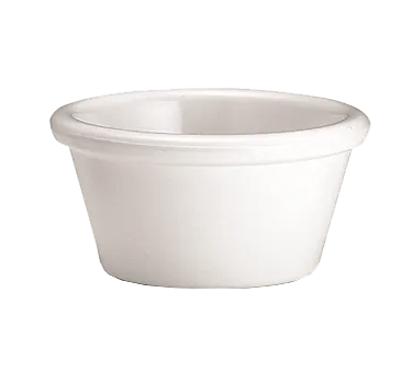 TableCraft Products RAM2W - 2 oz Plastic Ramekin and Sauce Cup, Melamine White, Dishwasher Safe