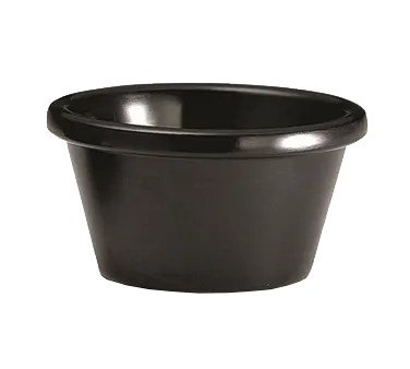 TableCraft RAM3BK - 3 oz Black Melamine Ramekin Sauce Cup, Plain, Dishwasher Safe