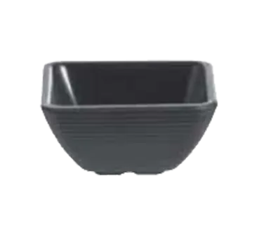 TableCraft RAMS2BK - 2oz Black Melamine Ramekin, Ribbed, Dishwasher Safe, 70°C Heat Resistant