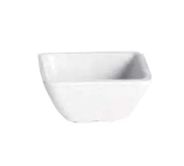 TableCraft Products RAMS3W - Square 3 oz Ramekin, White Melamine, Ribbed, Up to 158°F, NSF Certified