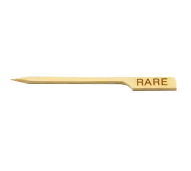 TableCraft Products RARE - 3.5" Bamboo Meat Marker Pick, Wood Construction, Rare Type - 100/Pack