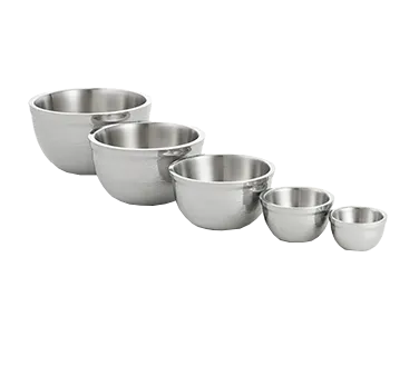 TableCraft RB11 - 5-Qt Double-Wall Stainless Steel Serving Bowl, 11" Dia., Rice Pattern
