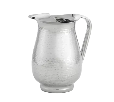 TableCraft RP68 Remington 2-Qt Stainless Steel Water Pitcher 64-95 oz with Ice Guard, Footed Base