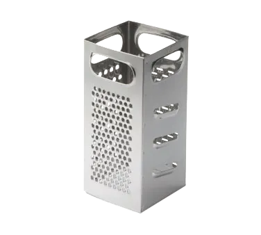 TableCraft Products SG201 Box Grater, 4" x 4" x 9", Stainless Steel, Dishwasher Safe