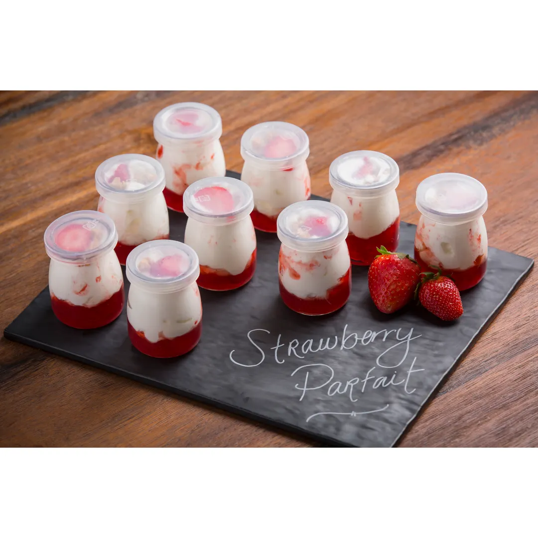 TableCraft SGJ6 Condiment Jar, 6 oz Glass Single-Serve, Lid, Dishwasher Safe, 12/Pack