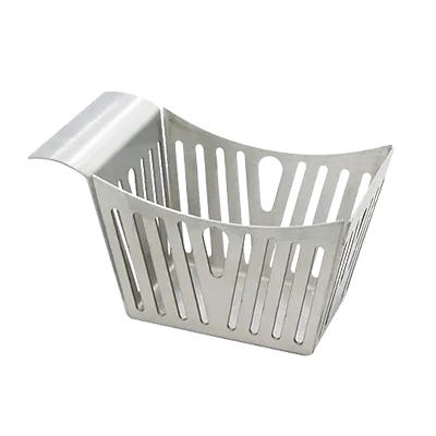 TableCraft Products SPB Side Basket 5-3/8" x 3-3/8" x 3-1/8" Striped 18/8 Stainless Steel Finish