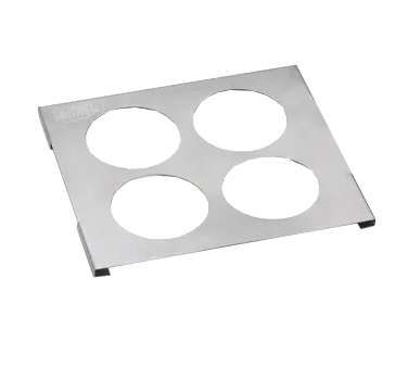TableCraft T4 4-Hole 18/8 SS Squeeze Bottle Holder, 12/16oz, 53mm, Dishwasher Safe, Fits 1/6 Pan