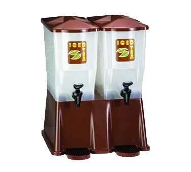 TableCraft TW54DP Double Polypropylene Beverage Dispenser, 3 Gal. Each, 18-5/8" x 15-3/4" x 20-5/8"