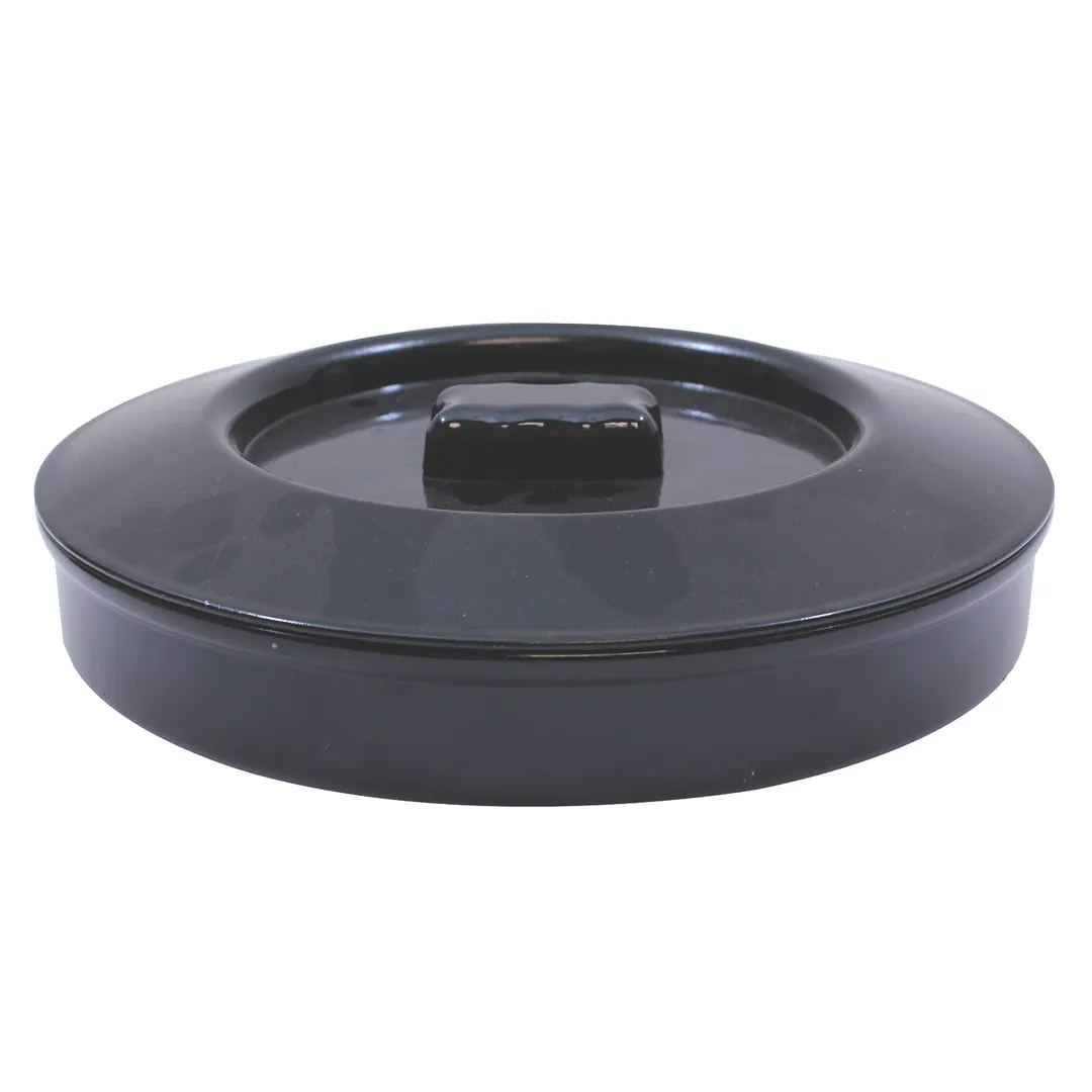 TableCraft TW771 Tortilla Warmer & Basket, 7-3/4" Dia. Base & Lid Set, Black Polypropylene