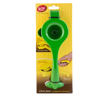 TableCraft Products V119GN Green Citrus Squeezer, Zinc Alloy, Footed, Straining Spout - Hand Wash