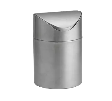 TableCraft Products WM1 1-2/5 Qt Stainless Steel Countertop Trash Can 4-3/4" Cube, Dishwasher Safe