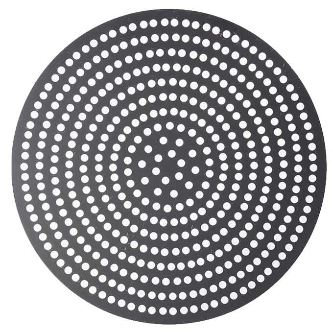 American Metalcraft EZ18919SP - 19" Round Pizza Pan, 18‑Gauge Al, 3/8" Holes, 1 mm/1.5 mm Hard‑Coat