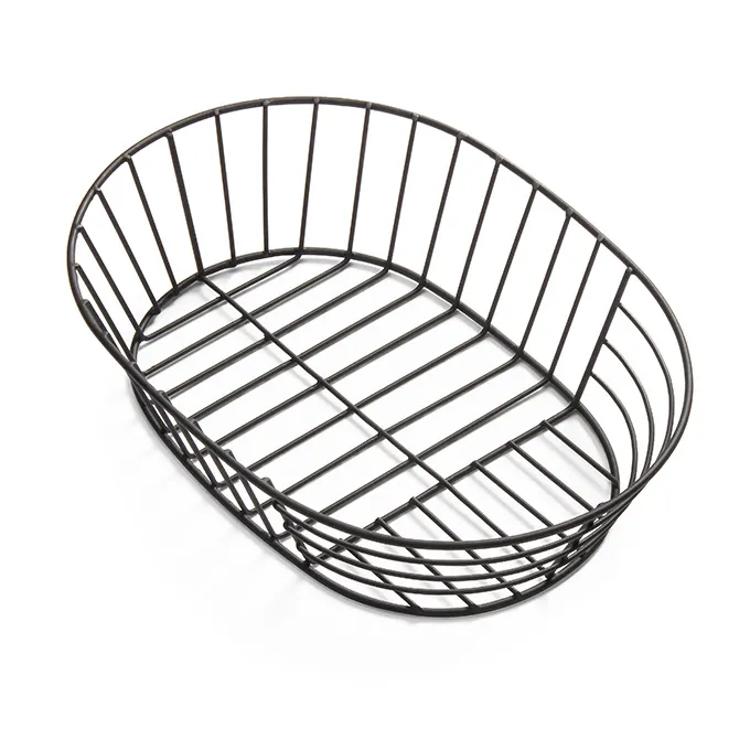 American Metalcraft STO11 Oval Basket, 11" L x 8" W x 2.5" H, Metal Wire, Design for Tabletop Use