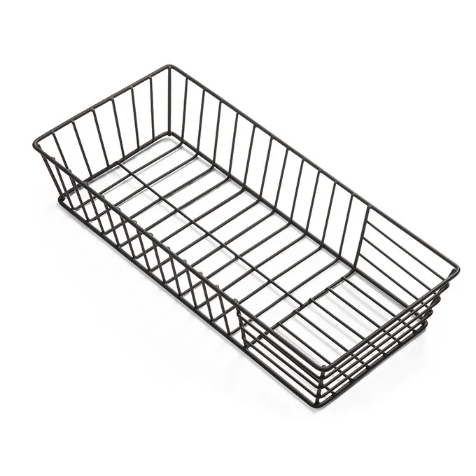 American Metalcraft STR13 - Nestable Metal Basket, 13" L x 6" W x 2.5" H, Minimal Design