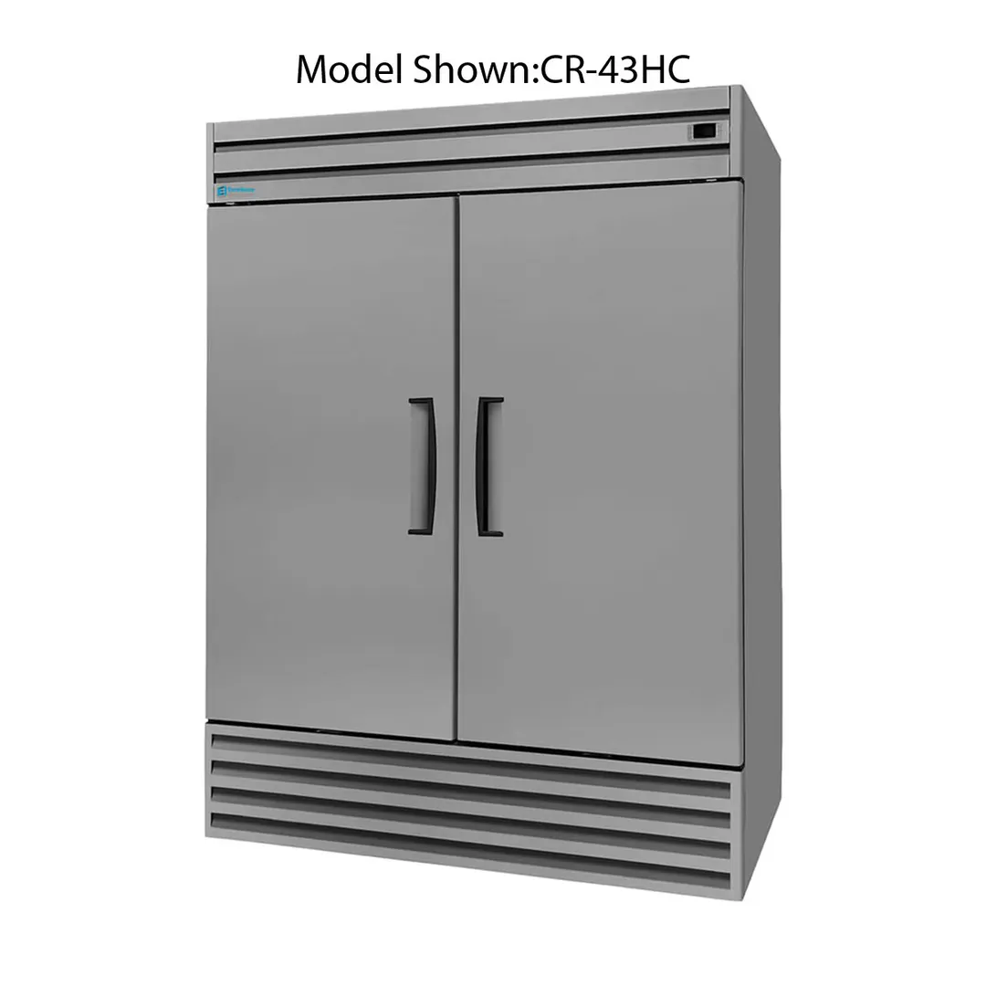 Excellence CR-43SSHC 54" 2-Section Reach-In Refrigerator w/ 2 Solid Doors, Bottom Mount, Stainless Steel, 43 cu. ft.