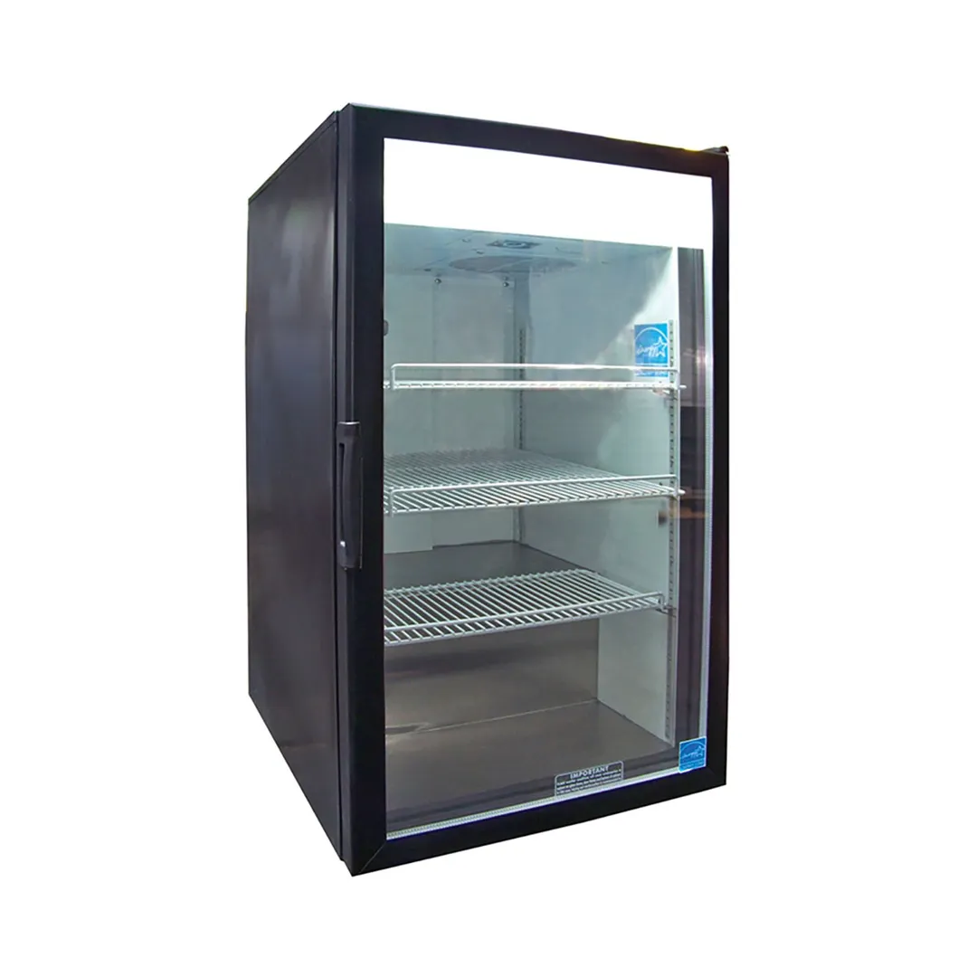 Excellence CTM-7HC 21" Countertop Merchandising Refrigerator, 7 cu ft, R290, 1/8 HP 115V, Shelves