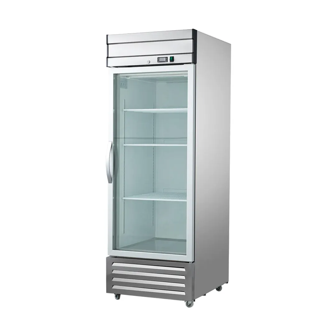Excellence DSS-19CG 27” 1-Glass Door Reach-In Refrigerator, 19.3 cu. ft., Bottom Mounted