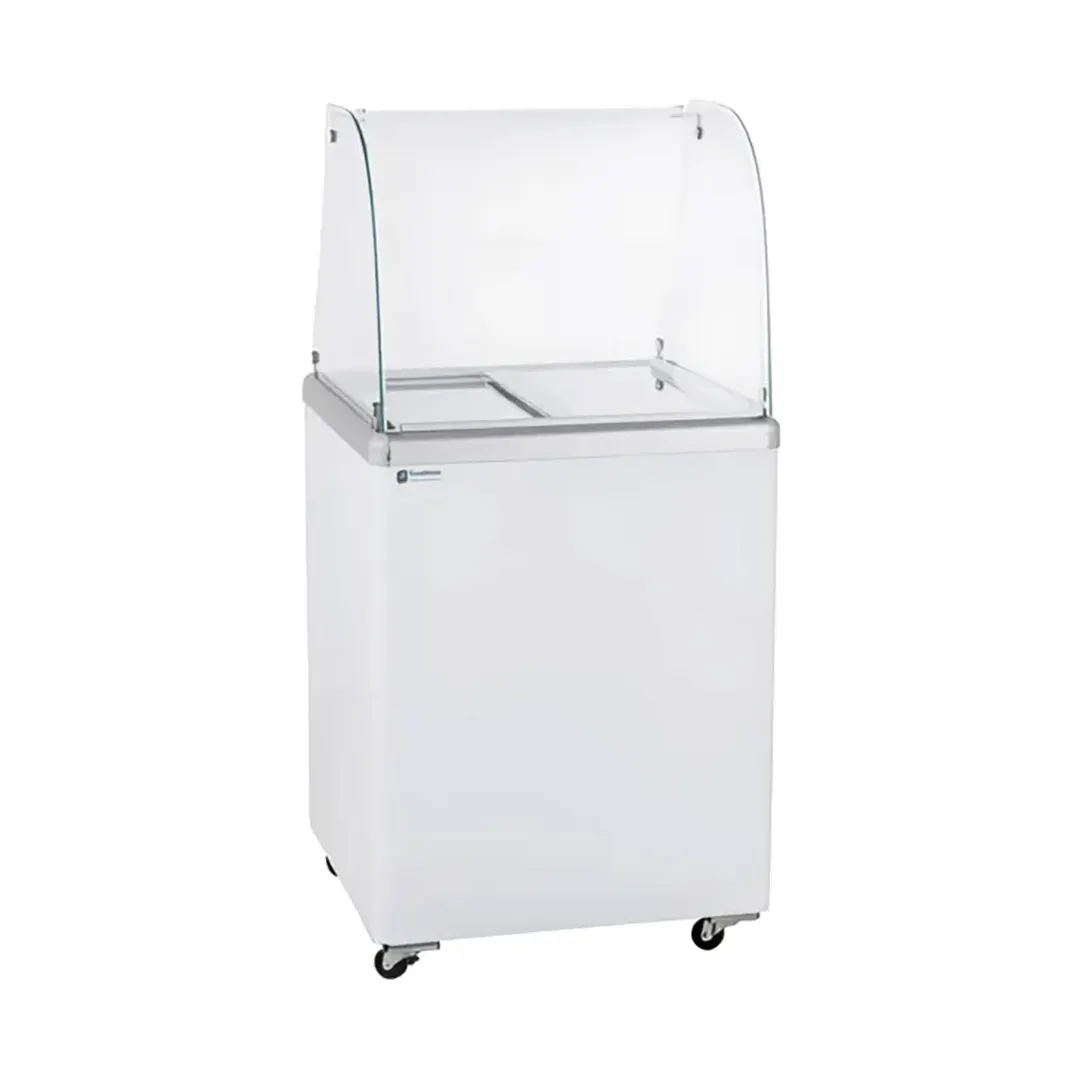 Excellence EDC-4CHC 25" Ice Cream Dipping Cabinet w/ Curved Sneeze Guard