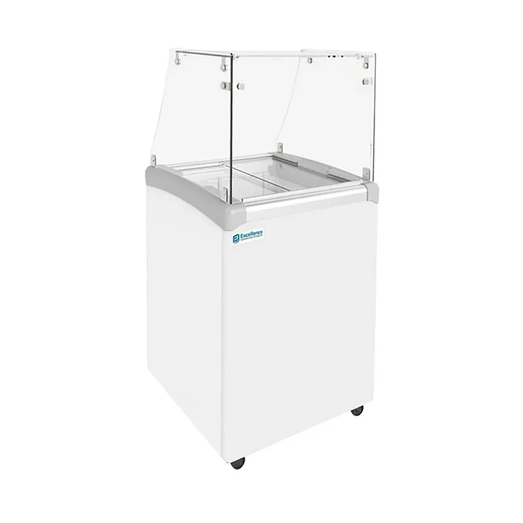 Excellence EDC-4HC 25" Ice Cream Dipping Cabinet w/ Sneeze Guard