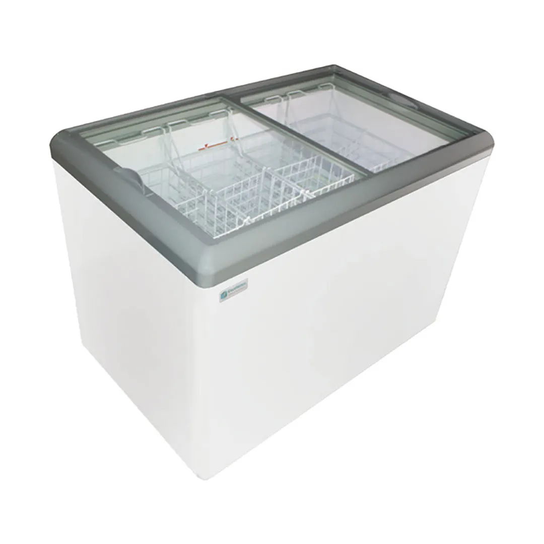 Excellence HB-11HCD 44" Dual Temp Glass Chest Refrigerator/Freezer, 11.1 cu. ft.