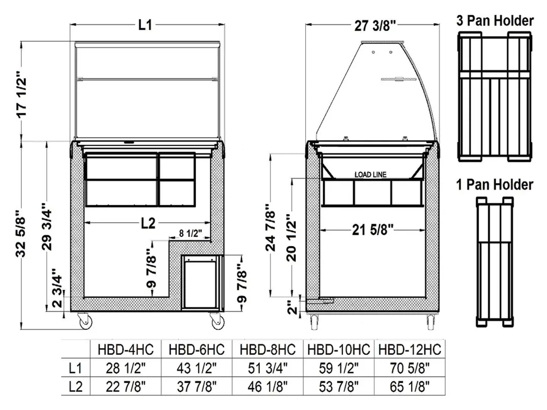 Excellence HBG-9HC 51" Gelato Dipping Cabinet w/ Curved Sneeze Guard