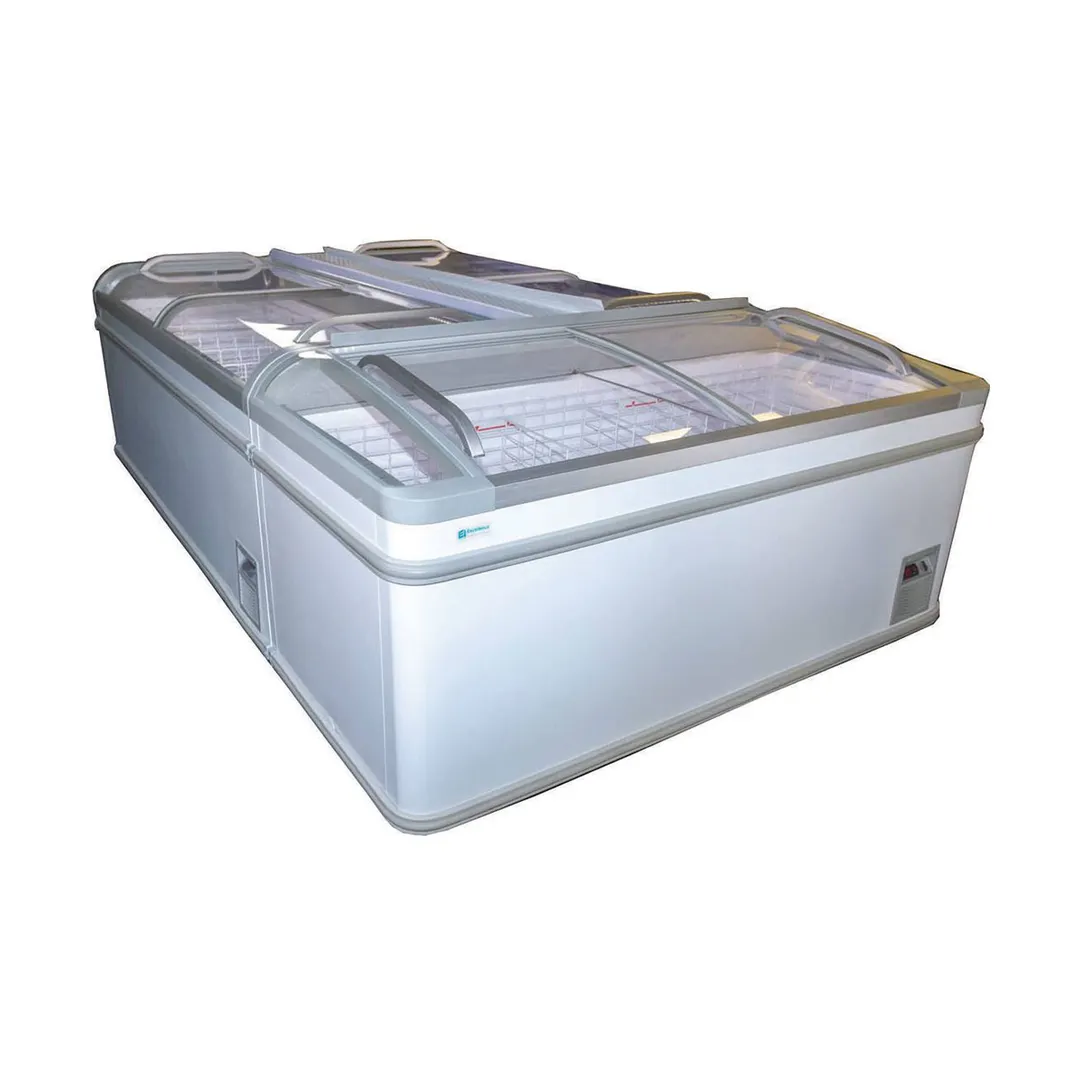 Excellence HR-21H (SIDE) 83" Curved Lid Dual Temp Ice Cream Display Freezer, 30.9 cu. ft.