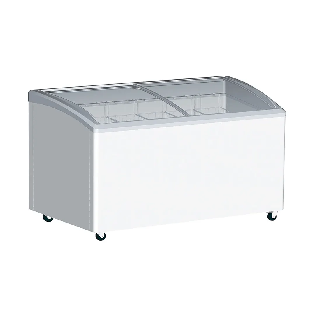 Excellence VB-6HC 60" Curved Lid Ice Cream Display Freezer, 16.3 cu. ft.