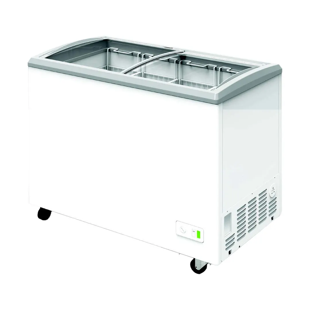 Excellence VBN-3 29" Curved Lid Narrow Ice Cream Display Freezer, 4 cu. ft.