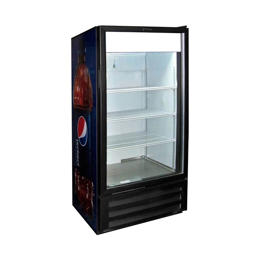 Excellence VR-10HC 25" 1-Section Visicooler Merchandiser Refrigerator in Black, 10 cu. ft.