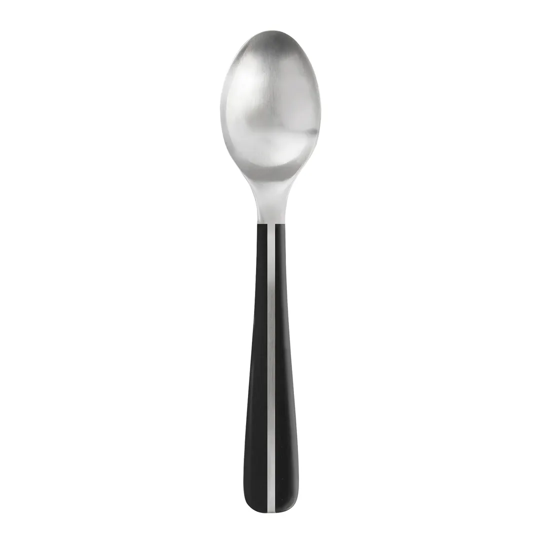 Steelite 6023SX007 European Teaspoon 5-1/4" 18/10 Stainless Steel, Contour Noir Satin - Dozen