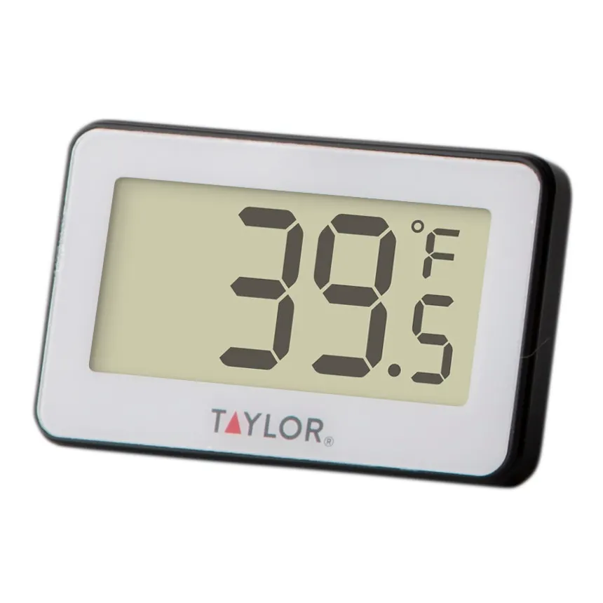 Taylor Precision 1443 Refrigerator/Freezer Thermometer, 0.8" LCD, -4°F‑140°F, Hang/Magnet, Battery