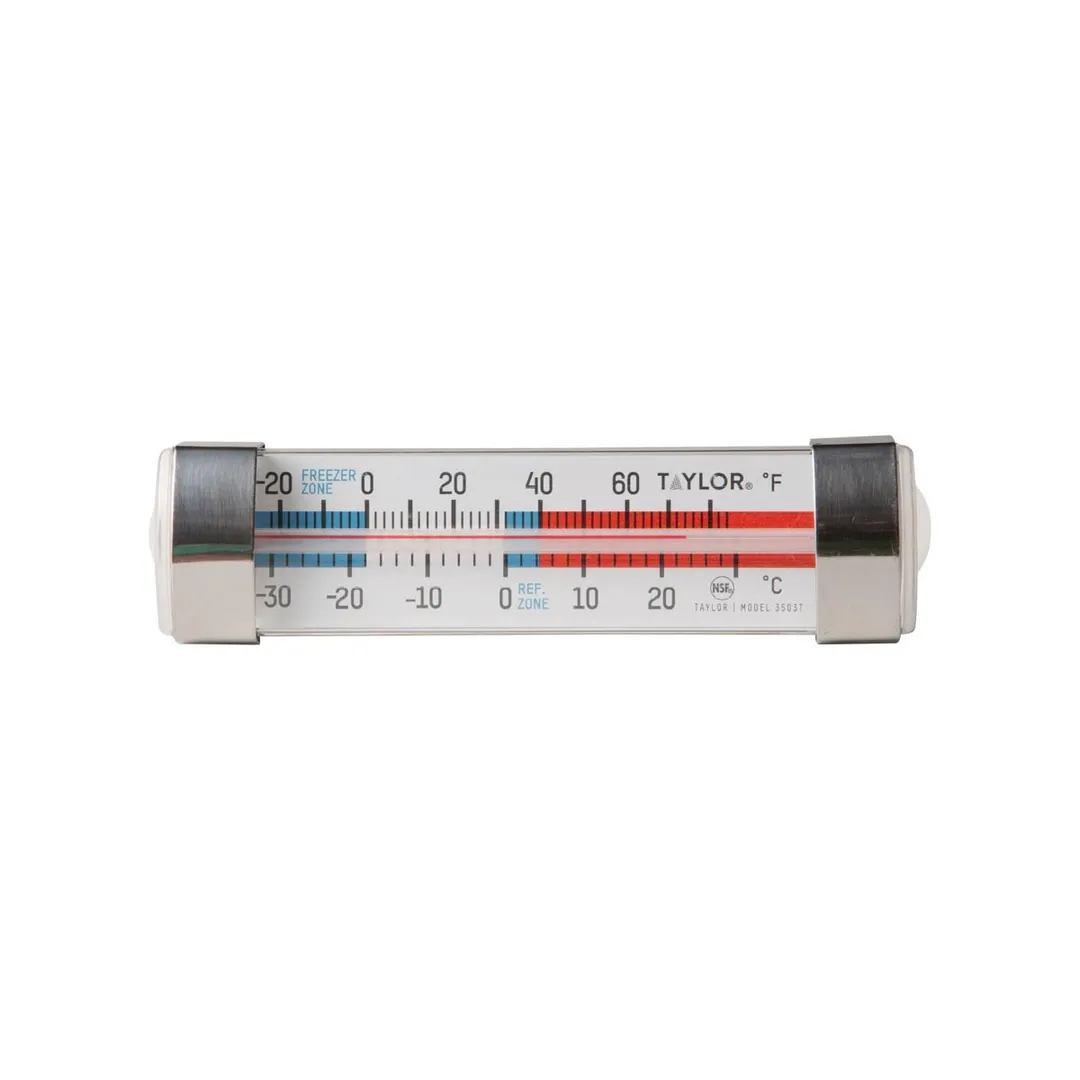 Taylor Precision 3503FS Refrig/Freezer Thermometer, -20°F–60°F, Clip/Hang/Suction, NSF