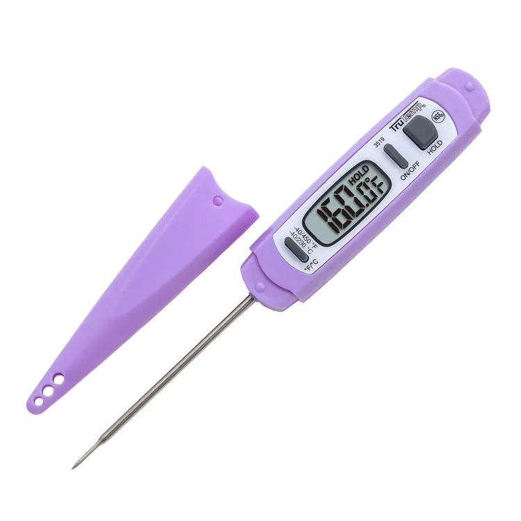 Taylor Precision 3519PRFDA Pocket Thermometer – -40°F to 450°F, 0.1°F, 1" Display, 3.19" Waterproof