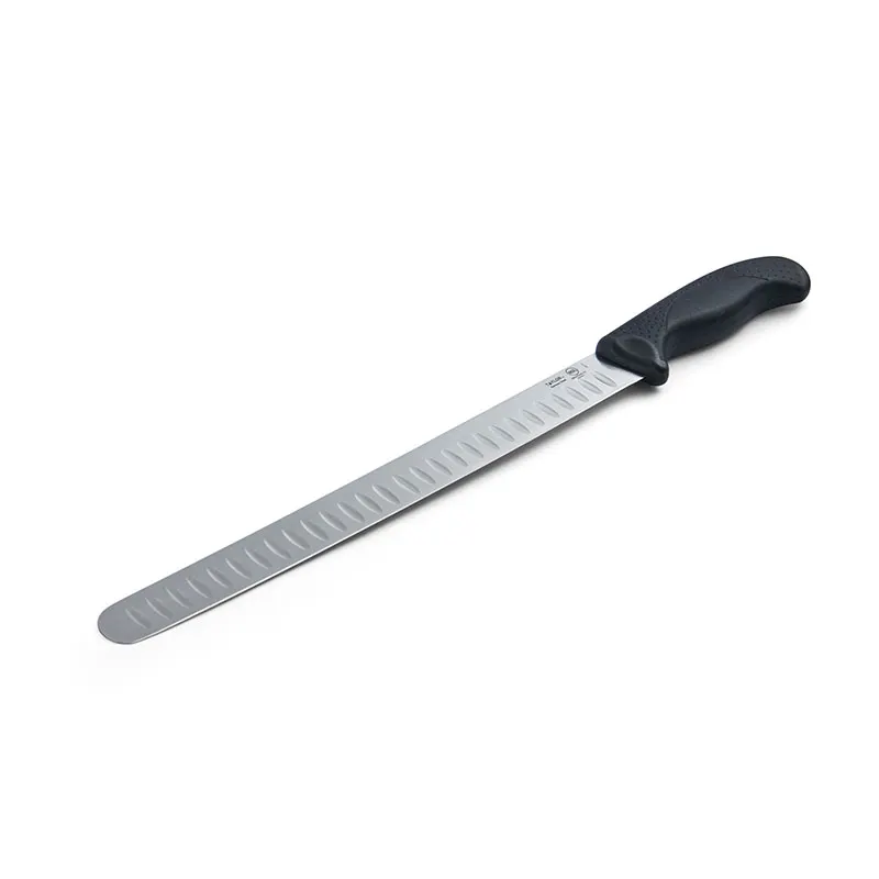 Taylor Precision 5248350 Slicer Knife, 12" Blade, Stamped, Black Plastic Handle, German Steel, NSF