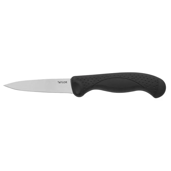 Taylor Precision 5248384 Paring Knife – 8-1/4" 3-1/2" spear‑point, steel, black nylon/silicone, NSF
