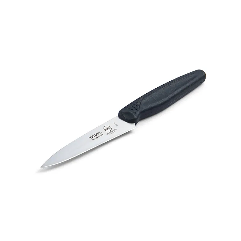 Taylor Precision 5248386 Paring Knife - 3" Blade Black Nylon/Silicone Handle Steel 7-11/16"