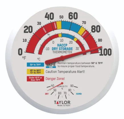 Taylor Precision 5279297 HACCP Dial Thermometer, 13.25" Probe for Food Safety, Stainless Steel
