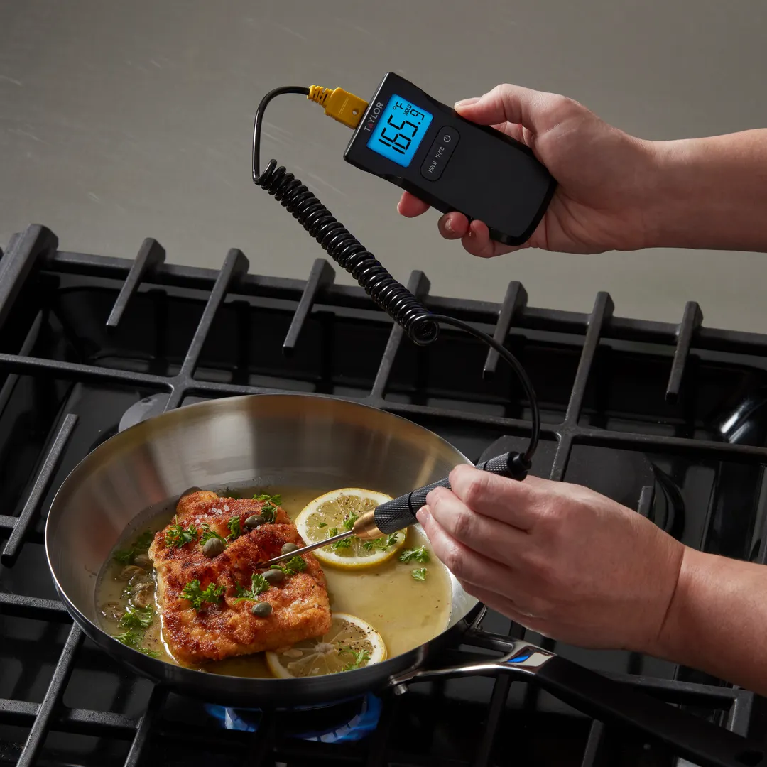 Taylor Precision 5286498 K‑Type Thermometer, 1.5mm Step‑Down Probe, -40°F to 572°F (‑40°C to 300°C)
