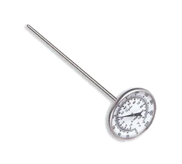 Taylor Precision 6211J Bi‑Therm Thermometer, 2" Dial, 8" Stem, -40°F to 180°F, ±2°F Accuracy, Stainless Steel