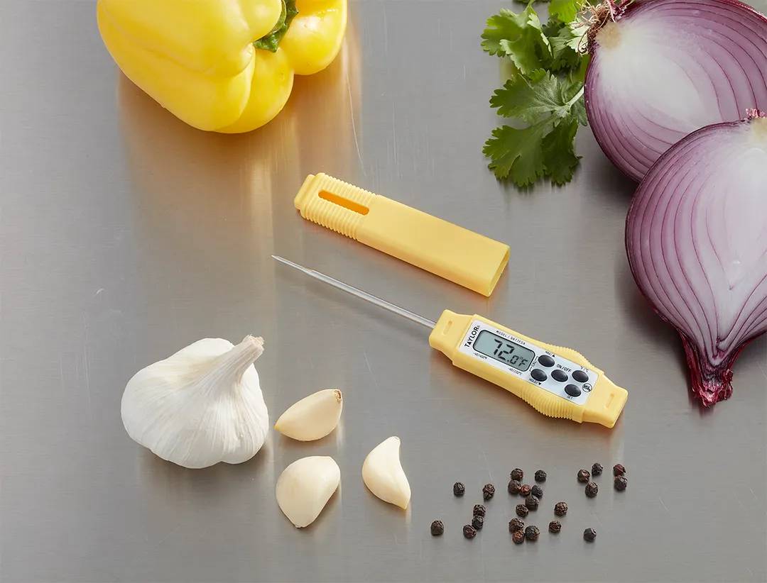 Taylor Precision 9877FDAYL Digital Probe Thermometer, Waterproof Yellow 6" Probe