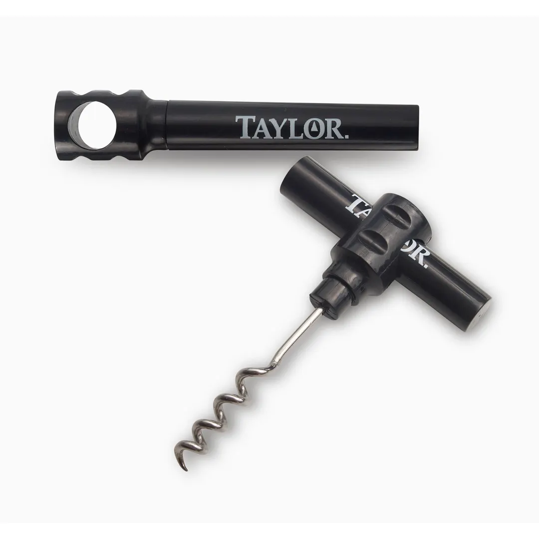 Taylor Precision W4030FS Pocket Corkscrew – Black Metal Handle, Twist‑Pull, 5‑Turn, Safety Case