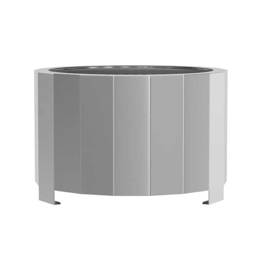 Flash Furniture BLN-HY-B-2201FP-03-27-SS-GG Fire Pit, 27", 24" W, 17" H, Steel Top, Wood Fuel